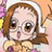 Pixelated anime-style character with brown hair and large eyes, wearing a white headband and yellow top, positioned next to black background with white text.