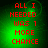 Red pixelated text on a green gradient background with subtle circular patterns, arranged in a vertical of four identical