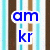 Blue text characters on a striped background with an equals sign and partial gray area.