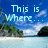 Pixelated beach scene with blue sky and water, text changes across frames from "This is Where..." to "I Belong" then "XoXo Roch B".