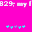 Bright pink background with white text reading 'B29: my' at the top and two of cyan and purple star-like icons below