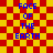 Blue text reading "FACE OF THE EARTH" on a red and yellow checkered background with pixelated animation effects.