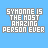 Pixelated text on blue background with changing colors across multiple of identical phrases