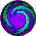 Circular icon with swirling purple and teal spiral pattern, no visible text or additional elements.