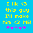 Yellow pixelated text on bright blue background reads "I lik <3 this guy I'll make him <3 ME!" with pink and purple pixelated symbols below.