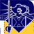 Pixelated icon shows a figure in a wide-brimmed hat holding a sword, standing before a shield with a cross, against a blue and yellow background.