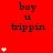 Red background with repeated 'boy u tippin' text and white star icons in a pattern, some stars animate to increase or decrease in number