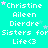 Cyan background with repeated text and star symbols in white and pink, arranged in a pattern