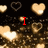 Animated icon with glowing hearts and changing red text reading "I Love Charlie" against a dark background with sparkles.