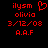 Red pixelated text and symbols on black background, with one frame showing a heart symbol replacing the 'i' in 'ilysm'.