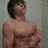 A shirtless man with dark hair appears in two side-by-side , one indoors and one outdoors, followed by a third showing him holding a sword near a car with overlaid text
