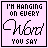 A contact sheet of 17 animated frames showing a pink background with text "I'M HANGING ON EVERY Word YOU SAY" in varying shades of purple and black, arranged in a 5x4 grid with one empty space.