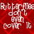 Red background with repeating white text 'Butter-Fly don't even cover it' in pixelated font, arranged in a pattern