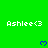 Green background displays repeated 'Ashlee<3' text with blue heart symbols in a pattern, partially cropped at bottom right