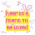 Pixelated graphic with pink text on yellow blocks reading 'hearts R ment to be loved' surrounded by pink hearts and sparkles.