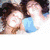 Four- with two pixelated photos, a green text , and empty space