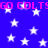Blue background with white stars and pink text reading 'GO COLTS' repeated across the image.