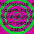 A static image with a bright pink background and four green concentric circles arranged in a , each containing repeated text labels