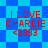 Red text "I LOVE CHARLIE <3333" on blue checkered and geometric background with pixelated appearance.