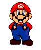 Mario character in red cap and blue overalls with multiple hand gestures across six