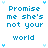 A static contact sheet of six identical frames showing a pixelated blue text-based icon with repeated phrases and small heart symbols on a white background.
