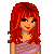 Pixel art of a red-haired woman in a purple dress with a white handbag and white gown, each with 'Kelsey' text below.