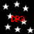 Black background with scattered white stars and four red 'DRG' text elements in pixelated font.