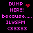 Pixelated text in bright pink on black background with animated red heart and starburst symbols appearing near 'DUMP HER!!!' phrases.