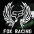 Pixelated silver logo with stylized 'FR' and wing-like shapes above text reading 'FOR RACING' on dark background.