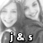 Black-and-white pixelated image of a person's face with visible text 'j & s' at the bottom.
