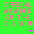 Green background with pink text reading "OFFICIAL MEMBER OF THE O.S.W.!!!" repeated in a , each containing the same text and three small colored symbols