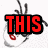 Pixelated cartoon face with red lips and black spiky hair, overlaid by bold red text blocks reading THIS IS DANNY!