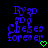 Pixelated blue text on black background with green heart symbol, showing animation change in letter spacing.