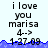 Pixelated text reads 'i love you marisa 4->' above a blue wave pattern with date '1-27-09', repeated across three on light background