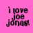 Pixelated text 'i love joe jonas!' on pink background with yellow highlight bars in four positions