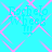 A static image with a bright cyan background overlaid by a repeating pattern of pink diamond outlines and light blue text reading "Rachello TV freek fr".