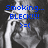 A black-and-white image of a person with hands near their face, overlaid with blue text in four sections.