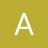 White capital letter A on solid olive-green background, rendered in pixelated style with visible dithering.