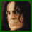 Four pixelated show a character with long dark hair in different poses and one with green text on black background
