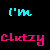 A 3x3 contact sheet of animated frames showing pixelated text in cyan and pink on a black background, with visible frame-to-frame changes in text content.