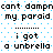 Pixelated text repeats across a blue-dotted background, showing two identical side-by-side with black lettering on white