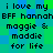 Pixelated text on a green and blue checkered background reads 'i love my BFF hannahBFF hannah maggie & maddie for life' repeated twice.