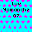 A static digital image with a bright cyan background covered in repeating pink star shapes, featuring repeated text elements.