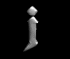 A grayscale animated figure with a rounded head and curved body rotates through multiple poses against black backgrounds.