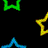 Pixelated green 'W', yellow curved shape, and cyan text 'jenna' on black background with blue triangular element.