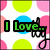 Pixelated icon with colorful polka dots, text reading "I Love... Shopping" and a purple keyboard graphic on white background.