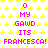 Pixelated text repeats across a starry background with pink and yellow colors, forming a of identical phrases