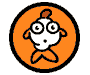 Animated circular icon with orange background showing cartoon fish character, transitioning to white background with spinning motion, then text "CLICKFISH" and "WWW CLICKFISH COM".