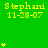 Green background with yellow text and star symbols in a pattern, showing animation changes across observations
