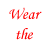 Red text and a red wristband with silver clasps on white background, displaying AIDS awareness message.